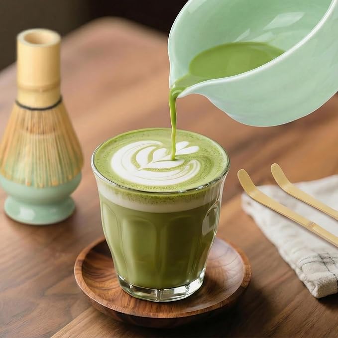 Matcha Whisk Set โ 5-Piece Traditional Matcha Kit with Ceramic Bowl Including Bamboo Whisk, Scoop, Sifter & Whisk Holder | Japanese Tea Set for Smooth Matcha (Sage Green)
