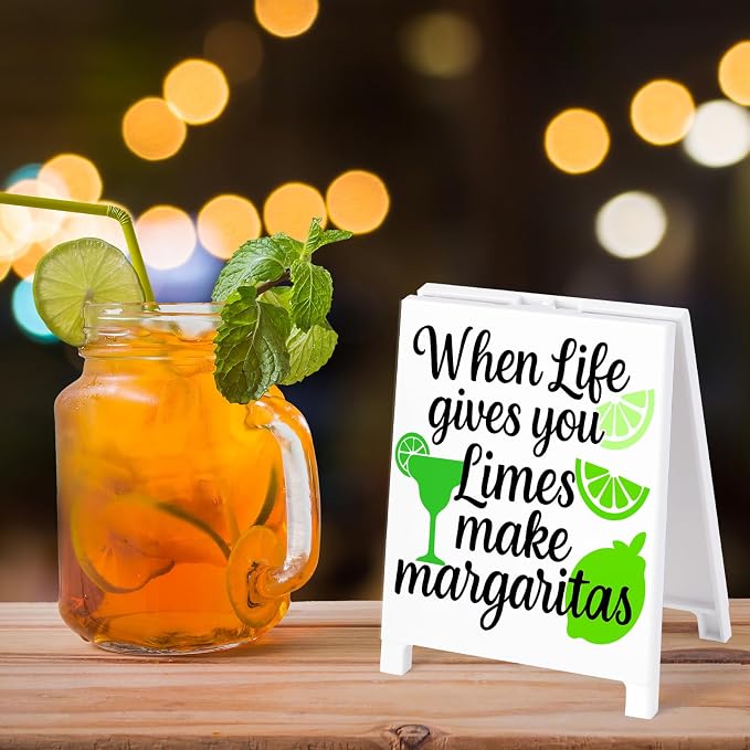 When Life Gives You Limes Make Margaritas Bar Decor Sign Funny Coffee Bar Accessories Plaque for Home Pub Lounge Man Cave Party Decoration for New Couples Drink Lovers & Bartenders Christmas Gifts - Image 7