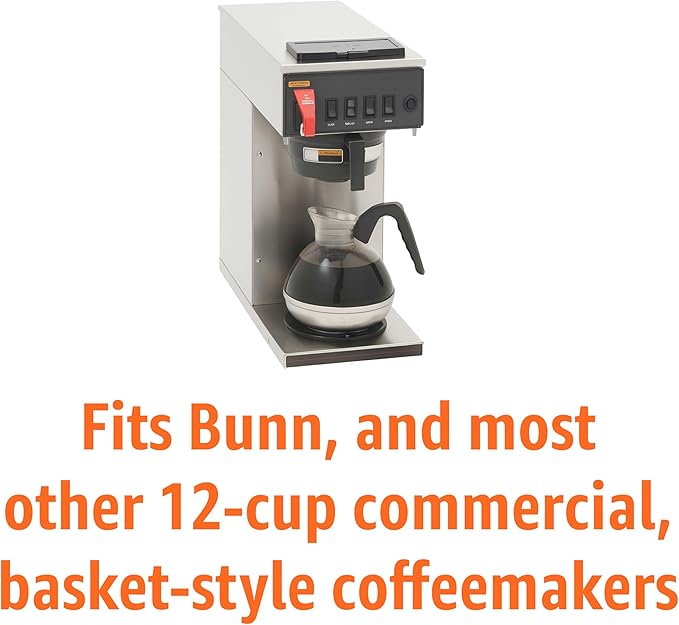 Amazon Basics Commercial 12-Cup Basket Coffee Filters, 1000 Count