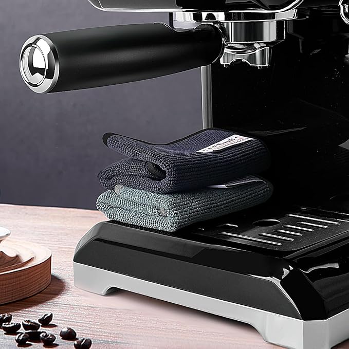 CAFEMASY Barista Towels Espresso Machine Accessories - 4 Pack Premium Absorbent Barista Cloth 8"x 8" Microfiber Coffee Machine Steam Wand Cleaning Rag Coffee Towel for Espresso Bar - Image 7