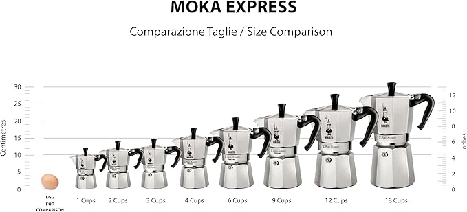 Bialetti Moka Express Iconic Italian Stovetop Espresso Maker (Silver, 3 Cups)