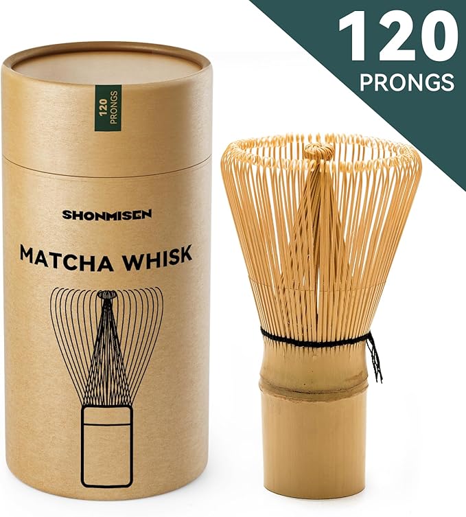 Bamboo Matcha Whisk 80/100/120 Prong, Traditional Japanese Chasen Matcha Stirrer -Authentic Japanese Bamboo Whisk For Matcha Tea (120prongs)