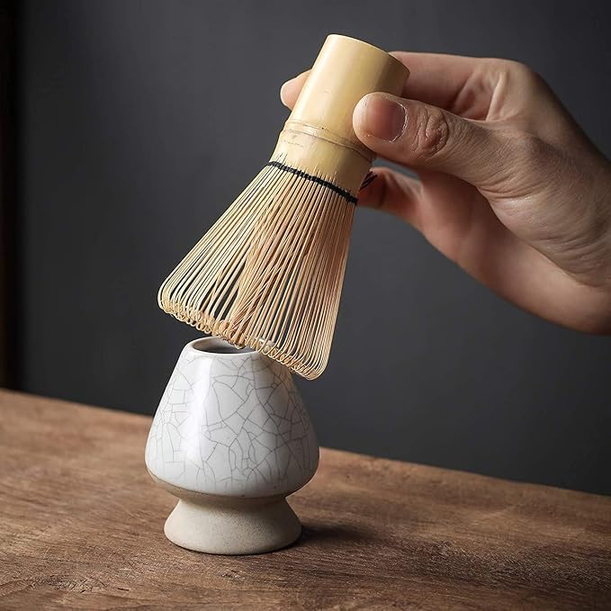 Handcrafted Golden Bamboo Matcha Whisk, Traditional Japanese Chasen Matcha Stirrer -Bamboo Whisk Made from Durable and Sustainable Organic Bamboo