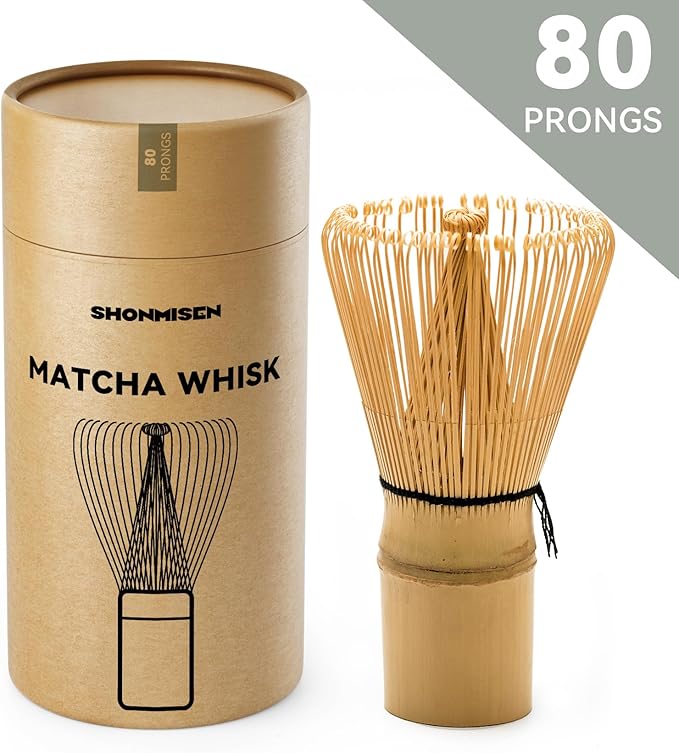 Bamboo Matcha Whisk 80/100/120 Prong, Traditional Japanese Chasen Matcha Stirrer -Authentic Japanese Bamboo Whisk For Matcha Tea (80prongs)