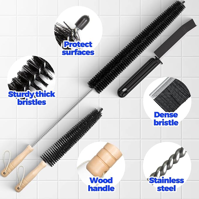 Holikme 3 Pack Dryer Vent Cleaner Kit Clothes Dryer Lint Brush Vent Trap Cleaner Home Essentials Crevice Gap Cleaning Tool Brush - Image 7