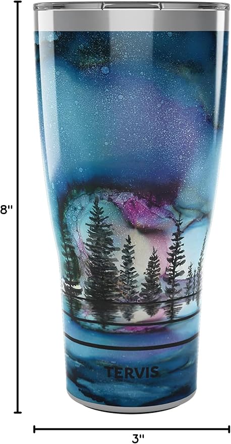Tervis Traveler Inkreel The Heavens Triple Walled Insulated Tumbler Travel Cup Keeps Drinks Cold & Hot, 30oz, Stainless Steel