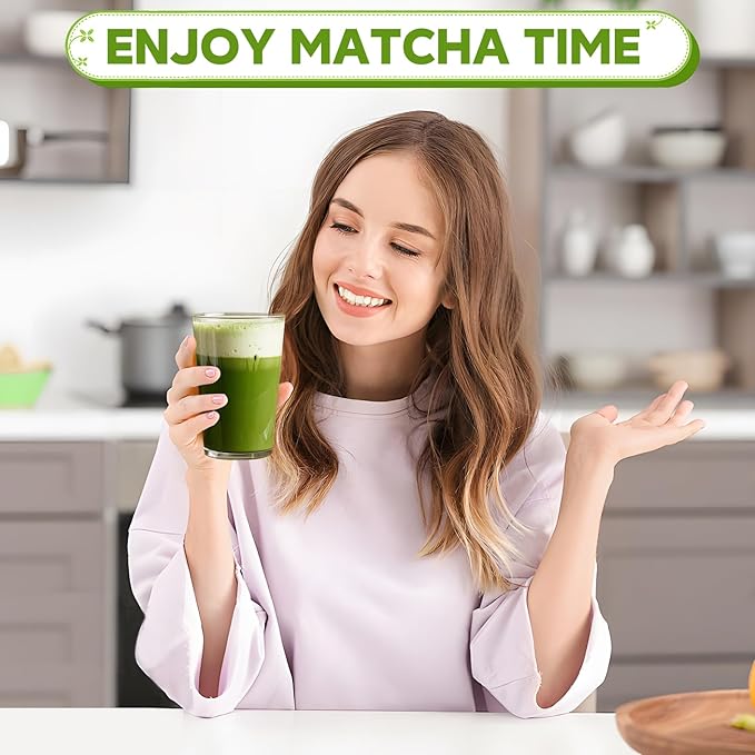 8 PCS Matcha Whisk Set, Japanese Tea Set includes Matcha Bowl Tea Making Tools Kit Ceramic Whisk Holder Stand, Sifter, Scoop Japanese Tea Tools For Ceremony Gift-Blue