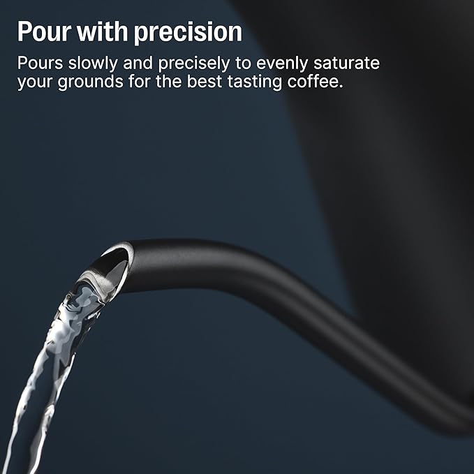 Fellow Stagg EKG Pro Electric Gooseneck Kettle - Pour-Over Coffee and Tea, Quick Heating, Precise Temperature Control, Scheduling, Built-in Brew Timer, Hazy Blue, 0.9 Liter