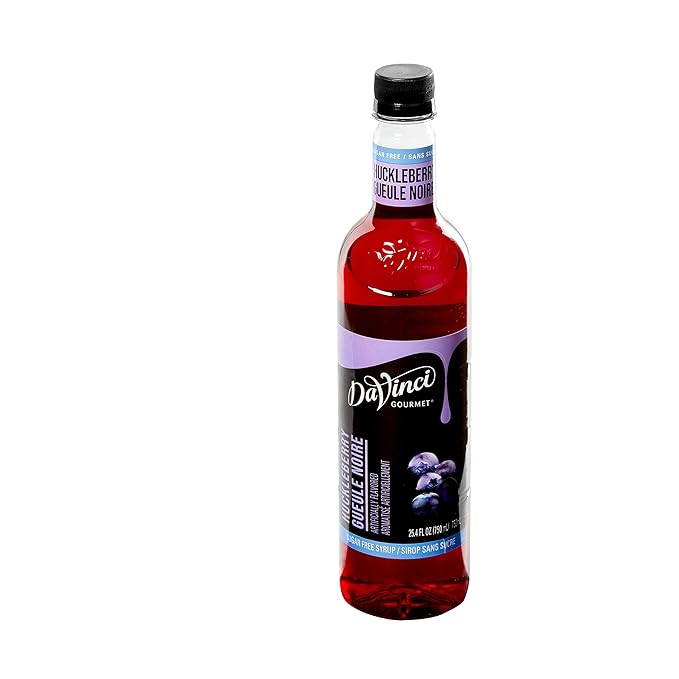 DaVinci Gourmet Sugar-Free Huckleberry Syrup, 25.4 Fluid Ounces (Pack of 1)