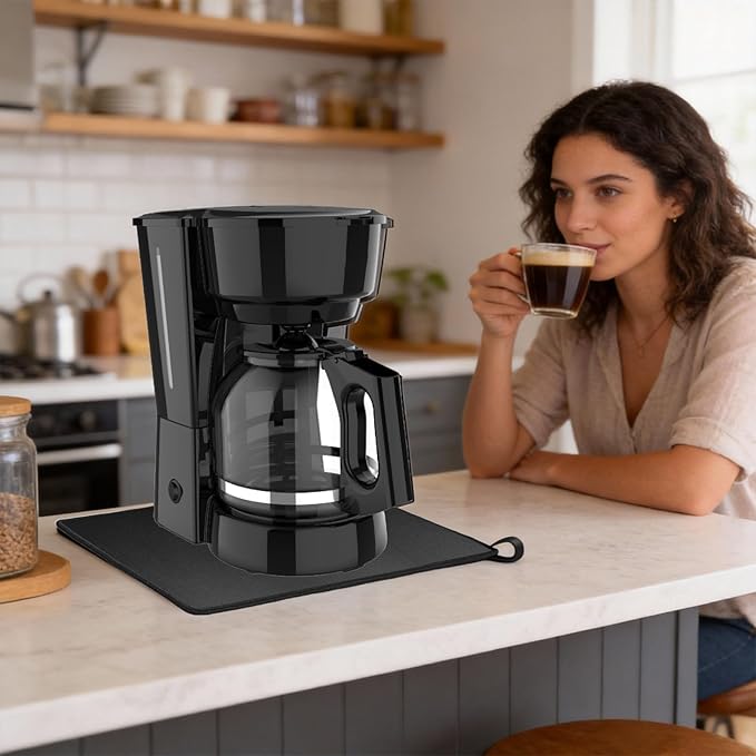 Sliding Pad for BLACK+DECKER 12-Cup Coffee Maker (CM0915BKD)(18.1"×15")- Smooth Glide with Anti-Slip Base - Perfect Accessories Fit for Black and Decker Coffee Maker