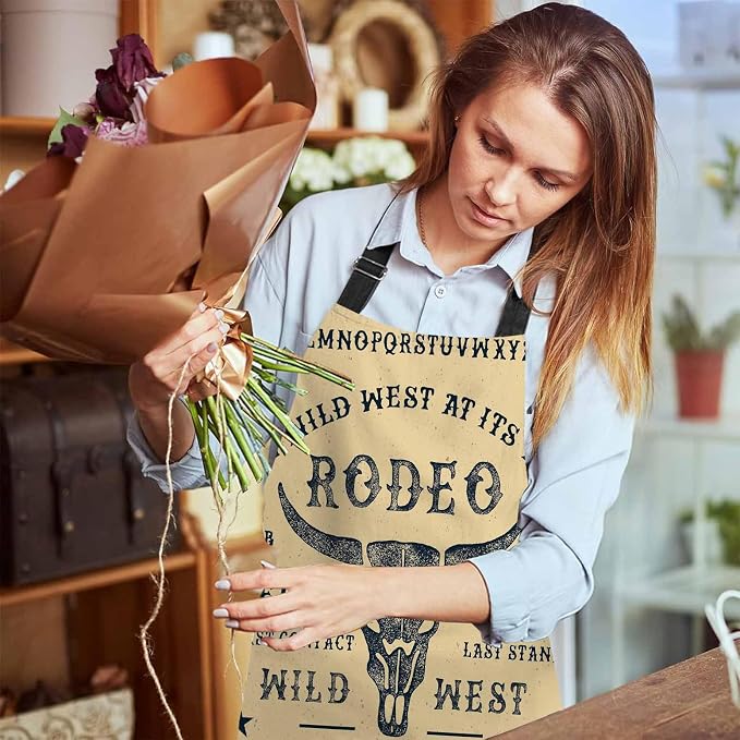 Vintage Rodeo Cowboy Chefs Apron, Cooking and Baking Apron for Men and Women, Kitchen Apron, Butchers Apron, BBQ & Catering Bibs - Image 6