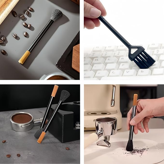 4 PCS Coffee Grinder Cleaning Brush, Espresso Brush Accessories Machine Cleaning Brush for Barista and Home Kitchen