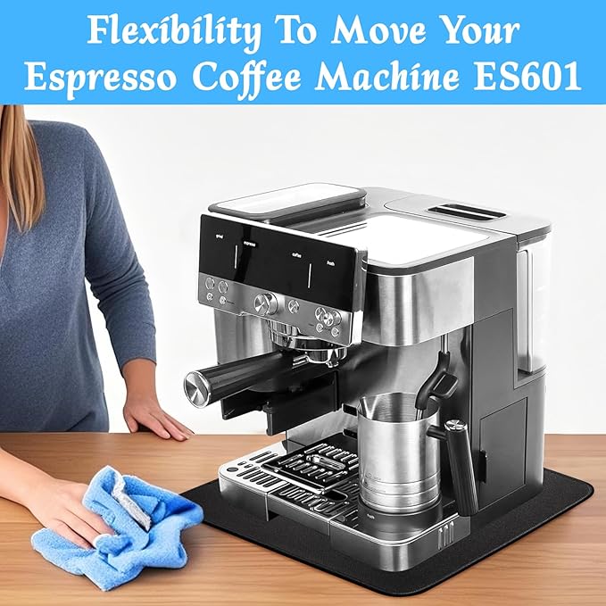 Sliding Pad for Ninja Espresso Coffee Machine ES601/ES701(13.78” x 13.78”)- Perfect Fit for Luxe Cafe Accessories - Smooth Glide with Anti-Slip Base - ninja coffee maker accessories