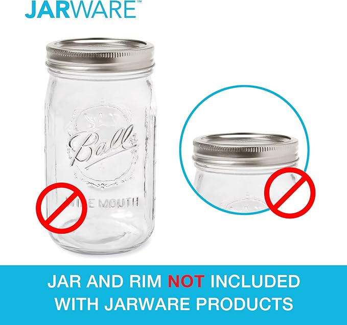 Jarware Cold Brew Coffee Maker and Tea Infuser Lid For Wide Mouth Mason Jars,Black