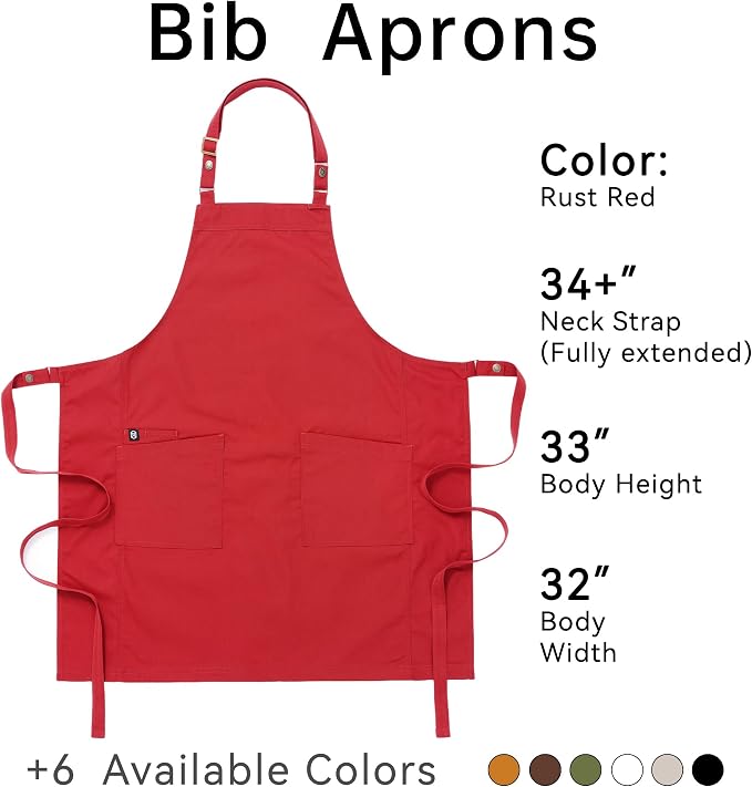 Chef Men Canvas Waterproof Apron Pocket 4251GB | Polyester Cotton Canvas Apron for BBQ Grilling Kitchen Cooking, Adjustable Neck, Durable & Comfortable - Image 6