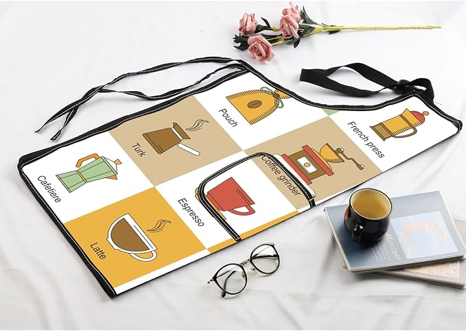 MBMSO Coffee Barista Apron with Pockets Coffee Aprons for Barista Gifts Cafe Aprons for Coffee Drinkers Coffee Lovers Gifts - Image 7