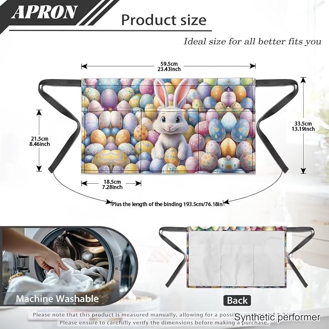 Waist Apron with 3 Pockets Waterproof 13 Inch Short Half Waist Aprons Women Men Server Aprons Waitress Waiter Apron - Image 7