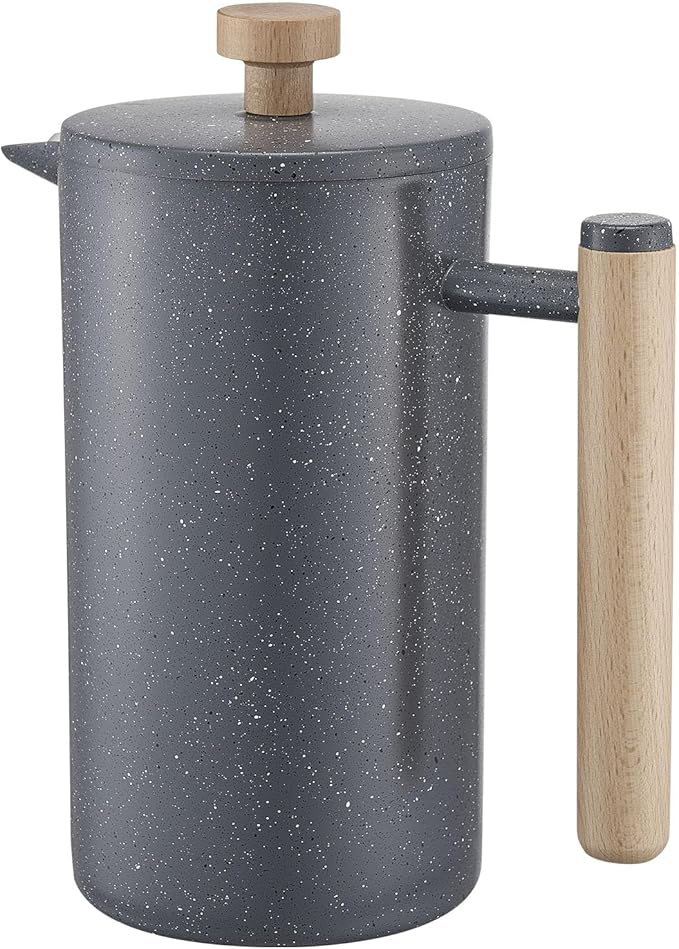 VEVOR French Press Coffee Maker, 34 Ounce 1 Liter Stainless Steel Coffee Press Tea Maker with Filter, Large Double Wall Insulated French Presses Cold Brew for Camping Travel Home Kitchen, Black