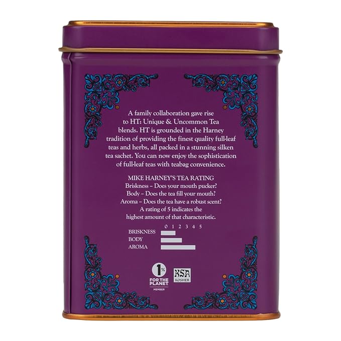 Harney & Sons Indigo Punch, Butterfly Pea Flower Tea with Fruity Flavors, HT Line, 20 sachets