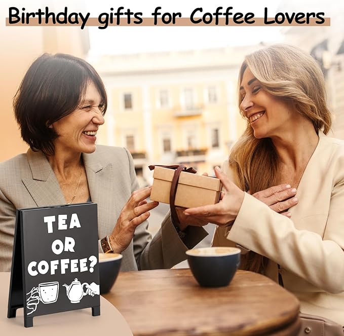 Coffee Bar Accessories Decor: Black Coffee Station Corner Decorations Sign for Kitchen Tabletop Desk Shelf