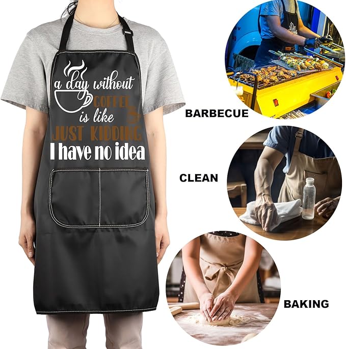 JNIAP Coffee Apron for Barista - Themed Apron for Coffee Shop, Server, Lover Gift