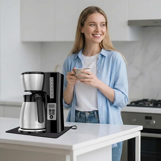 Sliding Pad for BLACK+DECKER 12 Cup Thermal Programmable Coffee Maker(CM2046S)(13.77"×9")-Smooth Glide with Anti-Slip Base - Perfect Accessories Fit for Black and Decker Coffee Maker