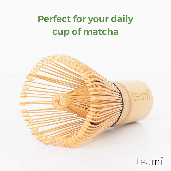 TRADITIONAL HANDMADE ORGANIC JAPANESE BAMBOO WHISK | Best to use with 100% Matcha Green Tea Powder for Perfect Latte's | Strong, Beautiful, & Durable Design