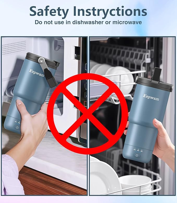 Kepwam T3 Self-Heating Travel Mug 20oz, Temperature-Controlled Coffee Warmer Mug, Smart Travel Coffee Mug Keep Coffee Drinks Hot, Heated Mug Great for Driver Outdoor Fits Car Cup Holders