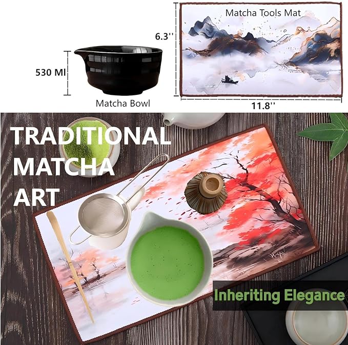 Matcha Tools ,Matcha Whisk Holder, Matcha Chasen Whisk Stand ,Ceramic Holder ,Matcha Bowl ,Traditional Japanese Tea Ceremony Starter (Bamboo whisk)