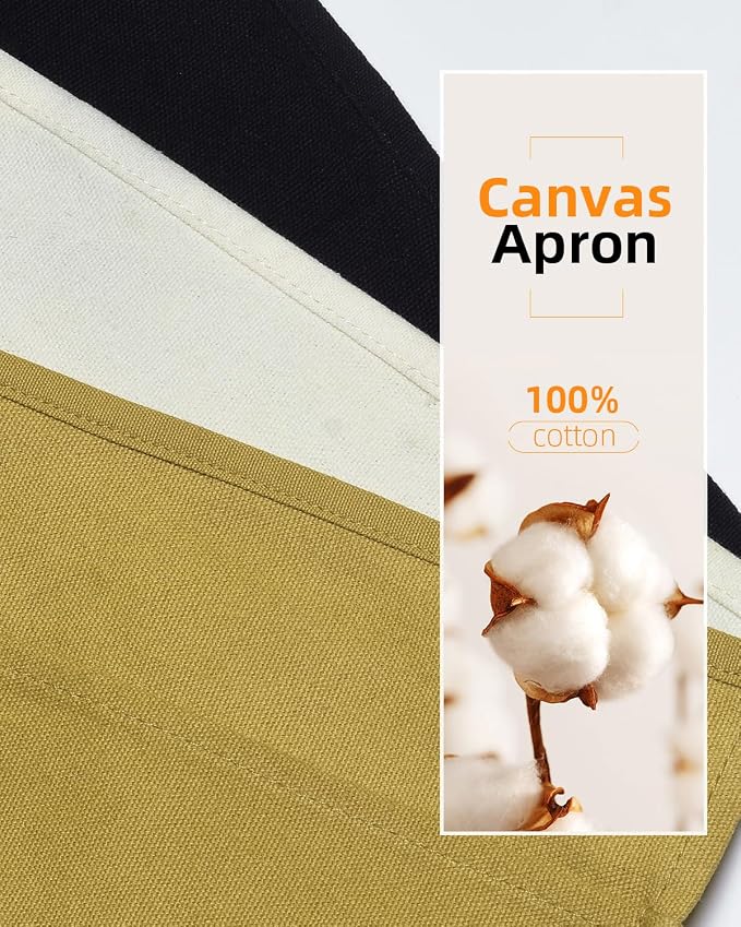 Canvas Work Waist Apron with 3 Pocket - Image 6