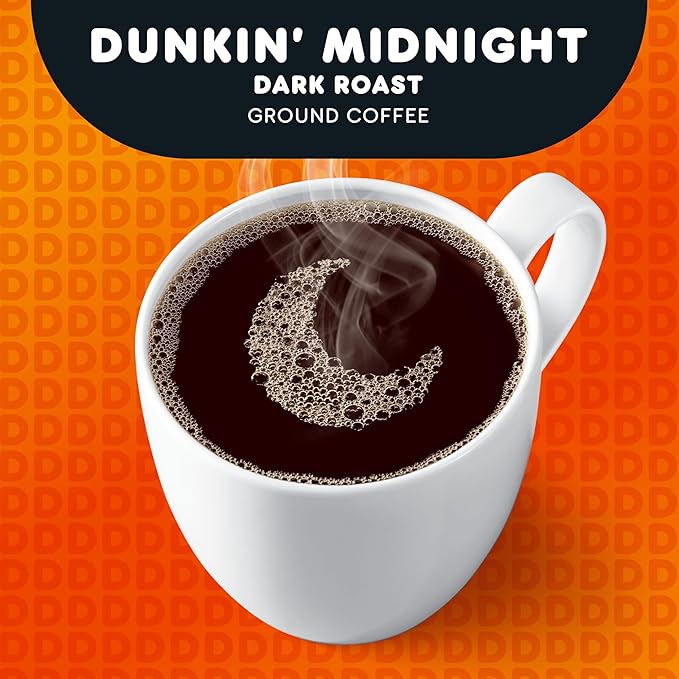 Dunkin’ Midnight Dark Roast Coffee, 60 Keurig K-Cup Pods