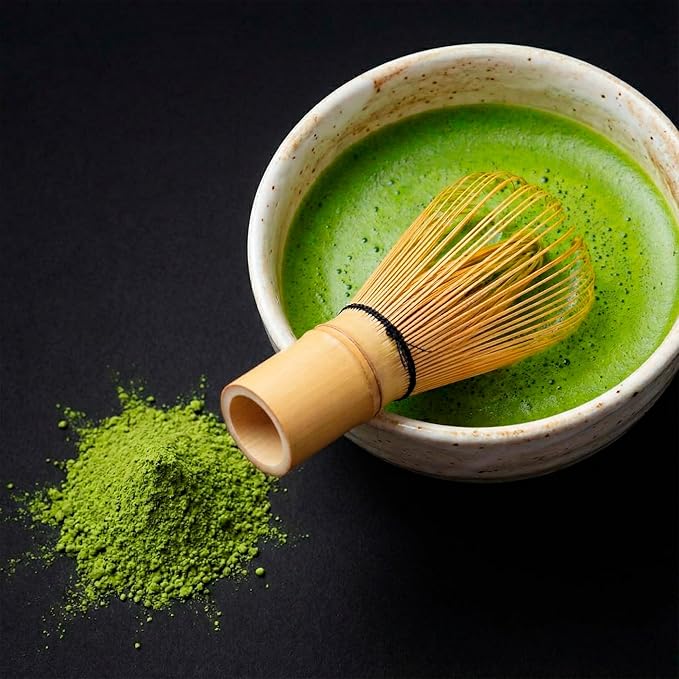 Bamboo Matcha Whisk Set (Chasen) – Traditional Bamboo Whisk for Matcha Tea Ceremony – Handcrafted 100-Prong Chasen for Smooth, Creamy Foam – Authentic Tools & Accessories