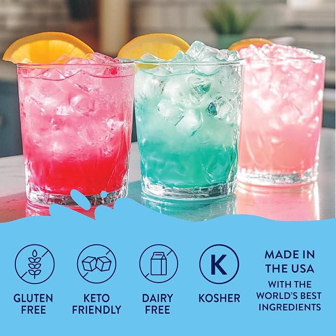 Jordan's Skinny Mixes Sugar Free Syrup Trio Sampler Pack – Mermaid, Unicorn & Cotton Candy, As Seen on Watertok, Drink Mix for Iced Tea, Lemonade & More, Zero Calorie, 12.6 Fl Oz Each (pack of 3) - Image 8