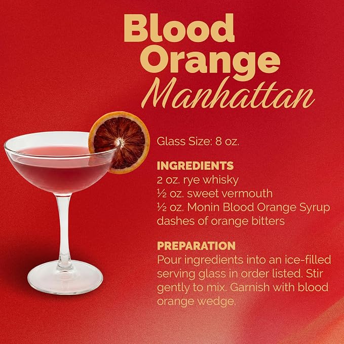 Monin - Blood Orange Syrup, Berry Citrus Flavor, Natural Flavors, Great for Cocktails, Mocktails, and Lemonades, Non-GMO, Gluten-Free (1 Liter) - Image 5