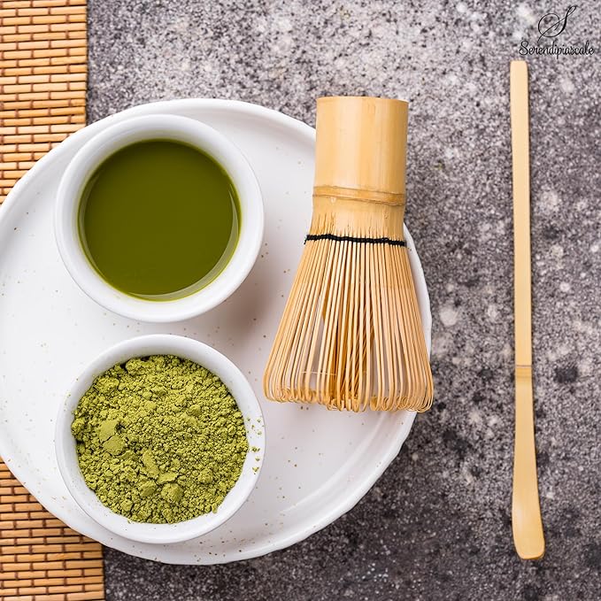 Bamboo Matcha Blender, Utensils Set With Whisk and Tea Accessories