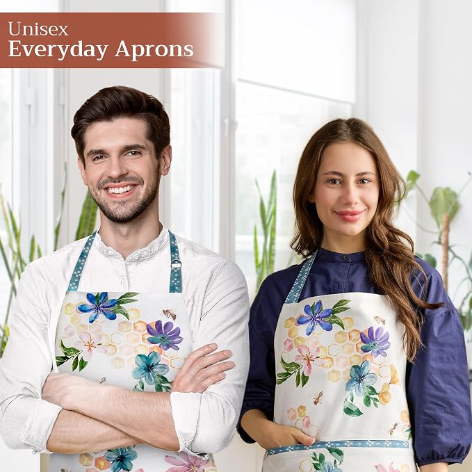 Maison d' Hermine 100% Cotton Apron for women with Pocket Kitchen Chef Apron for Men Cooking Mothers Day Gifts - Image 6