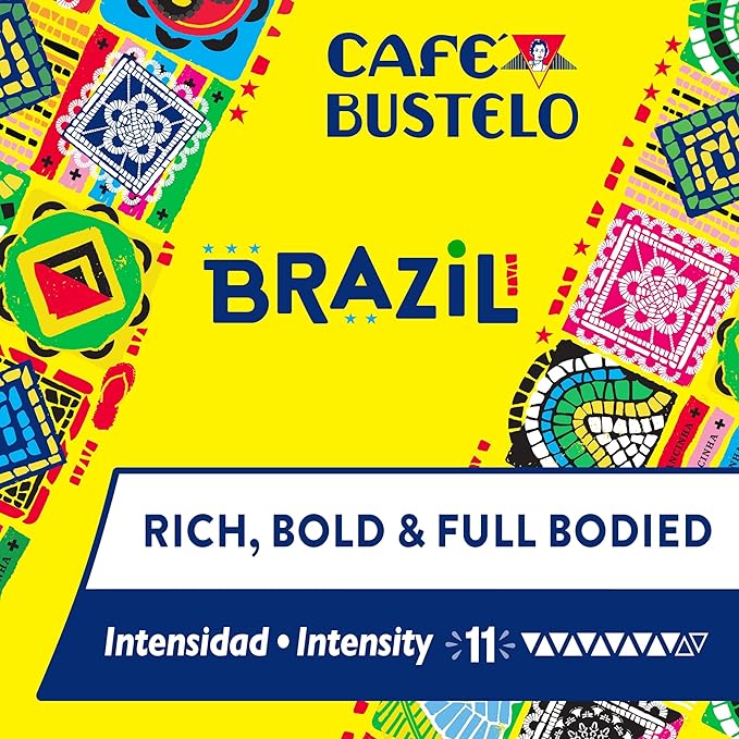Café Bustelo Aluminum Espresso Capsules, Brazil Blend, Nespresso Original Line Compatible, Intensity 11, 40 Count