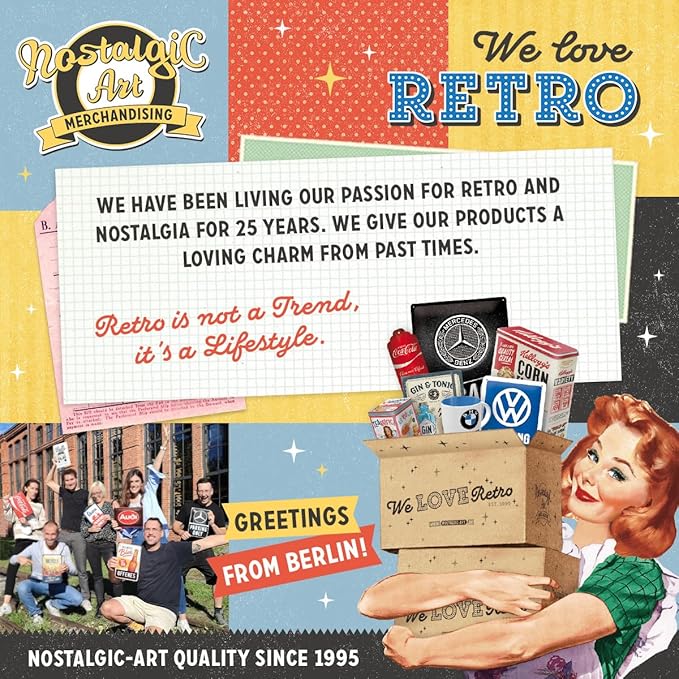 Nostalgic-Art Retro storage tin box L, 101.4 oz, Kellogg's – Corn Flakes Retro Package – Gift idea for the kitchen, Official License Product (OLP), large metal cornflakes can, vintage design