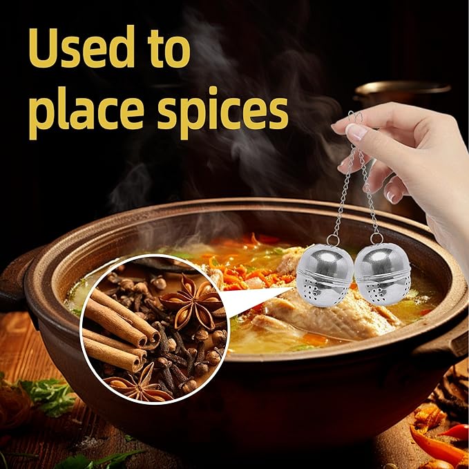 25 Pcs Tea Ball for Loose Leaf Tea Infuser,Stainless Steel Tea Infuser Bulk,Interval Infuser Tea Ball Strainer with Extended Chain Hook for Tea and Seasonings & Spices (Oval)