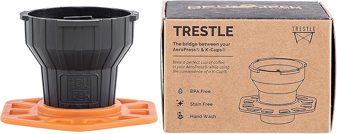 BruTrek® by Planetary Design - Trestle Capsule Adapter – Outdoor Brewer for AeroPress®, Compatible with K-Cup® Pods, Compact & Portable for Travel, Camping, Easy Coffee Anywhere