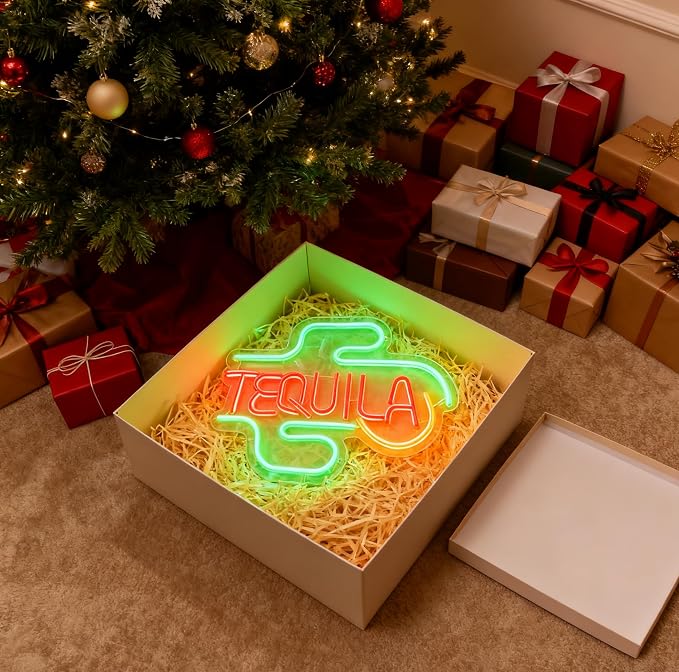 Tequila LED Neon Sign - USB Powered Decorative Neon Light for Bar Home Living Room, Mexican Cocktail Theme Party Wall Table Decoration, 15.7 x 12.6 In - Image 8