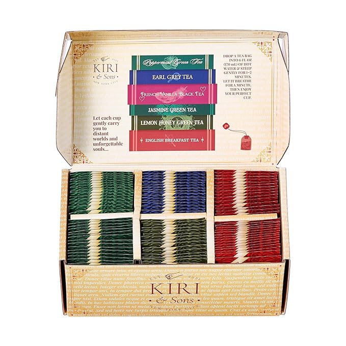 Book Lovers Tea Collection by Kiri & Sons, 90 Count Literary Tea Bags Gift Box | Book Club Library Gifts for Women Readers Writers Librarians | Bookish Tea Set, Bookworm Lovers & Reading Enthusiasts