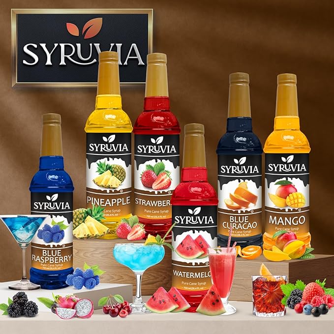 Syruvia Pina Colada Syrup, Flavored Syrup for Cocktails, Drinks, Lemonades, Iced Teas, and Desserts – 25.4 fl oz - Image 6