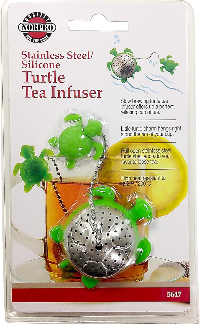 Norpro NOR-5647 S/S Turtle Tea Infuser , Green , 2" x 2" x 1.25"