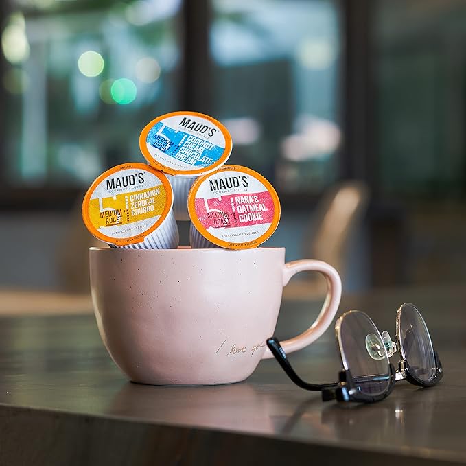Maud's Super Flavored Coffee Pods Variety Pack, 80 ct, 16 Assorted Flavors, Medium Roast Flavored Coffee in Single Serve Pods – 100% Arabica Beans, Compatible with Keurig K Cups Maker - Image 6