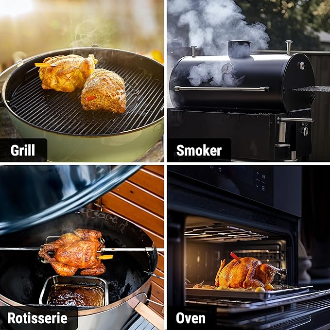ThermoPro TempSpike Plus 600ft Wireless Meat Thermometer with 2 Color-Coded Probes, Bluetooth Meat Thermometer Wireless with LCD-Enhanced Booster for Food Cooking Grill Smoker