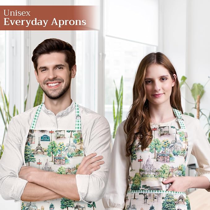 Maison d' Hermine 100% Cotton Apron for women with Pocket Kitchen Chef Apron for Men Cooking Mothers Day Gifts - Image 6