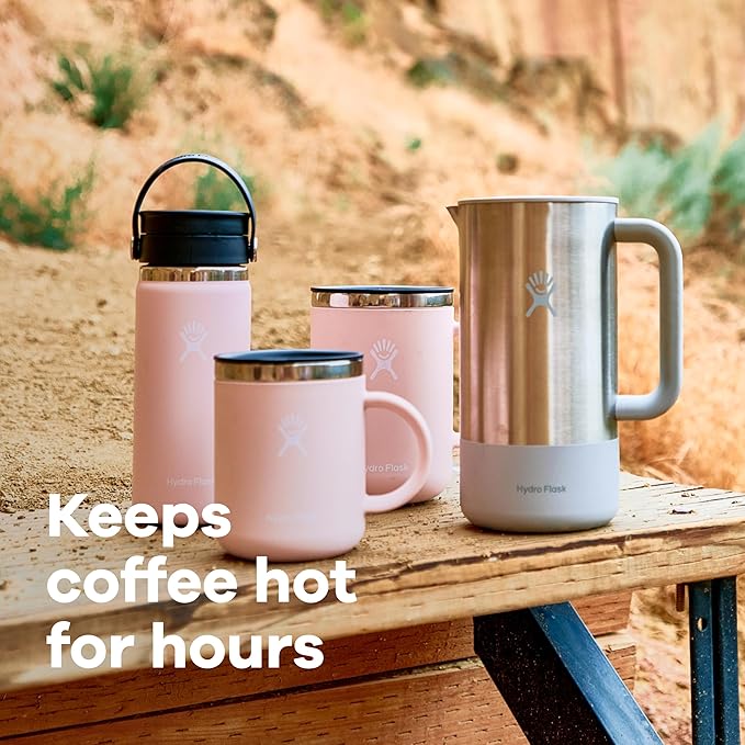Hydro Flask French Press- Insulated Stainless Steel Coffee Maker, Camping and Outdoors Shale Gray