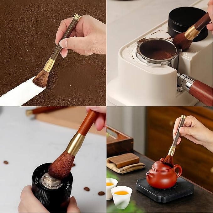 3-Piece Coffee Machine Cleaning Brush, Grinder Cleaning Accessories, Suitable for Coffee Bean Grinding and Coffee Powder Cleaning, Ideal for Baristas in the Home Kitchen