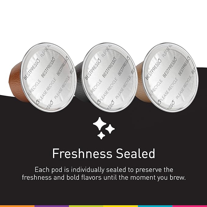 Bestpresso Coffee for Nespresso Original Machine 120 Aluminum pods Certified Genuine Espresso Variety Pack Caramel,Vanilla and Chocolate
